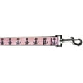 thumbnail image 3 of Pet Dog  Cat Nylon Collar or Leash, "Pink Anchors", 3 of 4