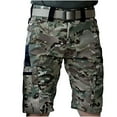 thumbnail image 2 of Xysaqa Men's Camouflage Cargo Shorts, Casual Cotton Outdoor Relaxed Fitted Work Shorts With Multi Pockets S-3XL (No Belt), 2 of 4
