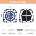 thumbnail image 3 of Blue and White Pioneer Flower Seat Covers for Dining Room Chairs Set Of 4,Stretch Printed Washable Chair Seat Cover with Elastic Ties and Button,Removable Waterproof Couch Cushion Covers, 3 of 6