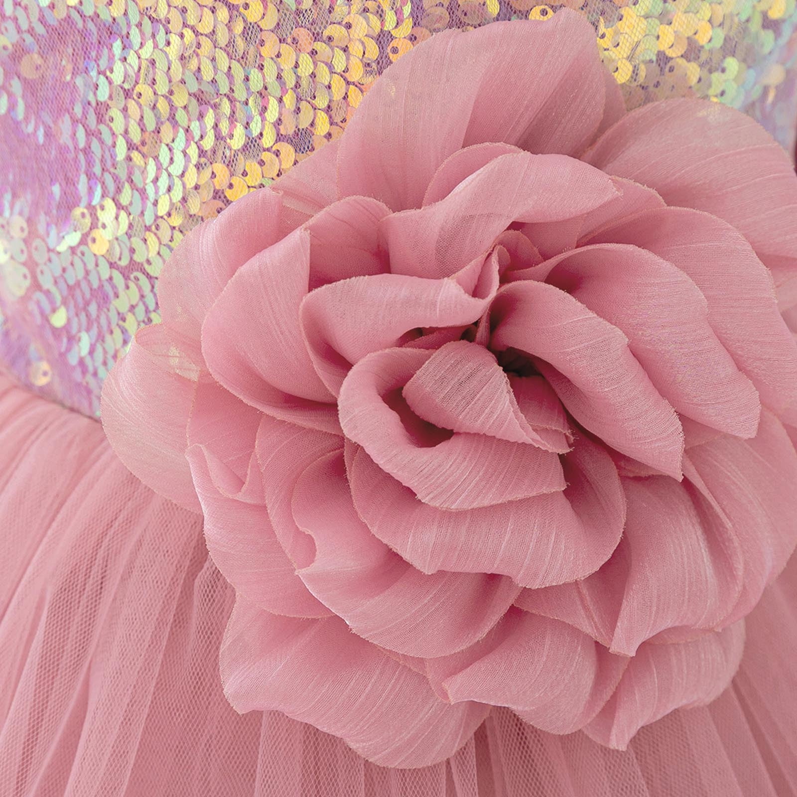 Sequins Prom Dresses for Girls Tulle-Tutu 6M-3Y Toddlers Kids Cute Cap Sleeve Floral High Waisted A-Line Solid Evening Party Dress 2025