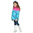 thumbnail image 5 of Girls Jacket Floral Lined Winter Hooded Jacket Kids Coat, Turquoise, Size: 5/6, 5 of 7