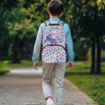 thumbnail image 3 of Pzuqiu Leopard Print Axolotl Kids Backpack for Ages 6-14 17 Inch Large Capacity Elementary School Backpack with Adjustable Padded Straps Lightweight for Back to School Ideal Gift, 3 of 7