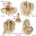 thumbnail image 5 of Short Curly Fluffy Bendable Jaw/Claw Ponytail Extensions With Messy Style Adjustable Updo Ponytail, 5 of 5