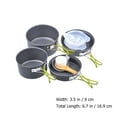 thumbnail image 2 of ROMANSENTIAL 1 Set Camping Cooking Pot Round Design for Outdoor Activities, 2 of 8