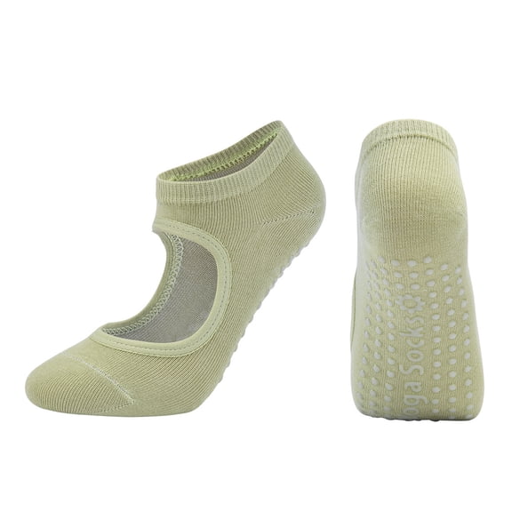 1 Pairs Moisture Wcking Socks,Morandi Color Backless Yoga Socks Women Pilates Socks Dance Trampoline Aerobics Fitness Sports Socks,Soft Sock Gifts for Lover and Family Members(d,One Size)
