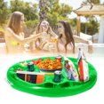 thumbnail image 2 of Portavasos Inflable PVC Beach Table Bar Bandeja Flotador Seguro Summer Pool Party Decoraciones (Verde), 2 of 8