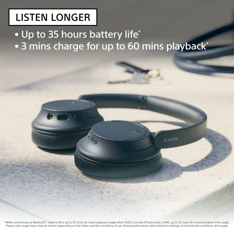 Sony WH-CH720NW Noise Canceling Wireless Bluetooth Headphones - Built-in  Microphone - up to 35 Hours Battery Life and Quick Charge - Matte White
