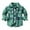 green, variant on Baby Boys Girls Flannel Shirt Jackets Unisex Toddler Plaid Long Sleeve Lapel Button Shirts Fall Winter Warm Coat Outwear
