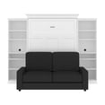 thumbnail image 4 of Atlin Designs Wood Full Murphy Bed with Closet Organizer in Bark Gray/White, 4 of 7