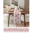 thumbnail image 3 of Valentine'S Day Rose Pink Table Runner Kitchen Xmas Decoration Tablecloth Home Party Table Cover 4/6PCS Placemats, 3 of 6