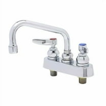 T&S Brass - Workboard Faucet, Deck Mount, 4'' Centers, 6'' Swing Nozzle, Lever Handles