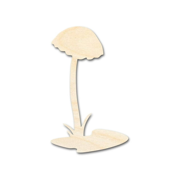Unfinished Wood Mushroom Shape - Craft - up to 46" 7" / 1/8"