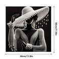 thumbnail image 2 of KOYPTL Special Shaped Diamond Art Painting Kit Hat Lady for Adults & Beginners Crystal Rhinestone Gem Art Craft Home Decor 12×12 Inch Valentines Birthday Gifts for Women Mom, 2 of 5