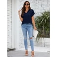 thumbnail image 6 of Sherrylily Women Casual Short Sleeve Button Down Shirts V Neck Collared Blouses with Pockets, 6 of 7