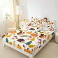 thumbnail image 4 of Manfei Rustic Animals Queen Sheet Sets, Harvest Turkey Sheet Set Queen, Autumn Fall Pumpkin Bed Sheets Set Queen Size, Breathable Room Decor, 4 Pieces, 4 of 7