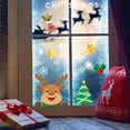 thumbnail image 3 of Pegatina de ventana de Navidad, decoración de ventana de copo de nieve, Papá Noel, muñeco de nieve, se aferra, calcomanías de vidrio de fiesta temática para decoración de fiesta de año nuevo, 3 of 4
