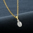 thumbnail image 3 of Diamond Pendant Necklace For Women | 1 Carat IGI Certified Oval Shape Lab Grown Diamond | Joan Fashion Lab Diamond Pendant Necklace 14K Yellow Gold | FG-VS Quality Friendly Diamonds, 3 of 6