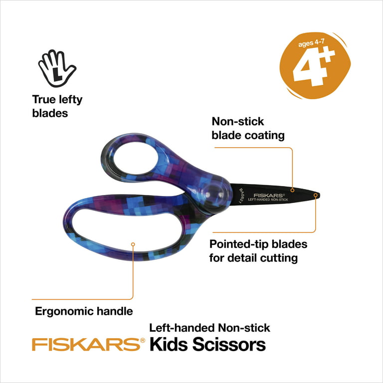  Fiskars Training Scissors for Kids 3+ with Easy Grip (6-Pack) -  Toddler Safety Scissors for School or Crafting - Back to School Supplies