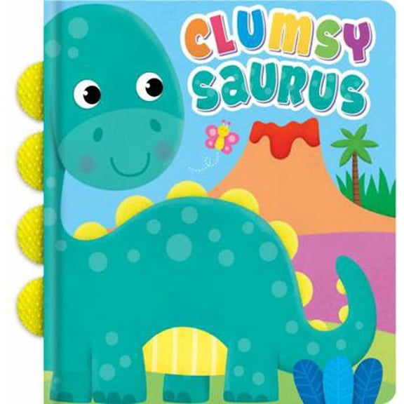 Pre-Owned Clumsy Saurus - Children's Sensory Board Book with Touch and Feel Spine (Touch & Feel Sensory Board Books for Baby & Toddler Time)