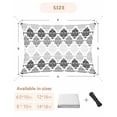 thumbnail image 6 of Sun Shade Sail 12x16Ft Luxury Boho Black Flowers Gradient Pattern Uv Block Sunshade Canopy Outdoor Shade Cover Rectangle Shade Cloth For Patio Garden Yard Deck Pergola, 6 of 6