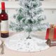 thumbnail image 2 of Falda de árbol de Navidad suave para decoración festiva, minifalda lavable redonda con patrón de copo de nieve/estrella para fiesta de navidad, 2 of 4