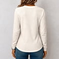 thumbnail image 4 of Women's Waffle Knit Henley Top Long Sleeve Shirts 2026 Fall Soft Lightweight Relaxed Button Up V Neck Dressy Casual Blouses, 4 of 8