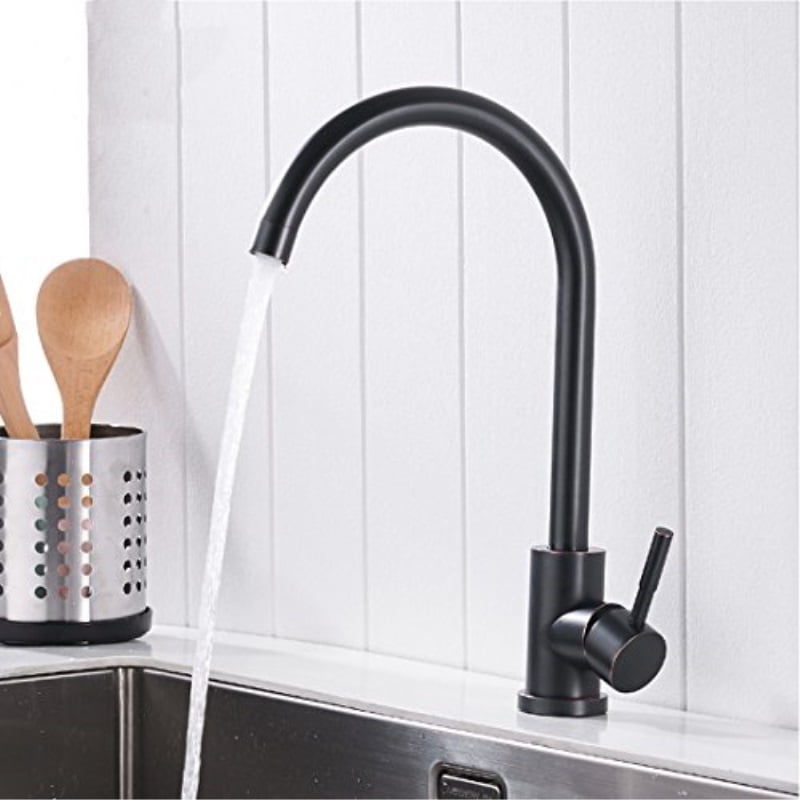 Besy Kitchen Sink Faucet Oil Rubbed Bronze Stainless Steel 360