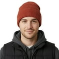thumbnail image 5 of Richardson Waffle Cuffed Beanie, 100% Acrylic Unisex Warm Winter Hat (Rust, One Size), 5 of 6