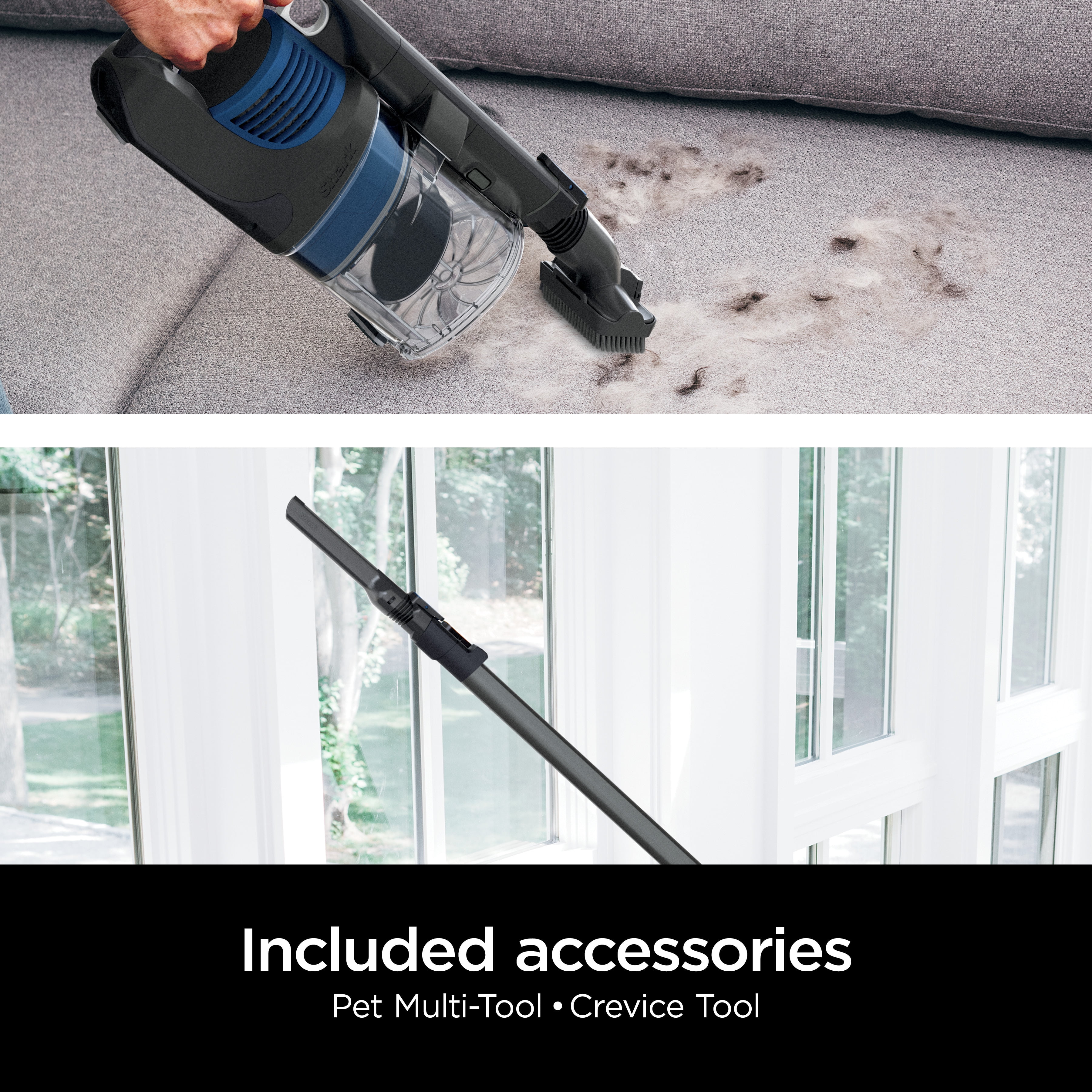 Shark Pet Pro Cordless Stick Vacuum, Carpet and Hardfloors, PowerFins Self-Cleaning Brushroll, Removeable Handvac, XL Dust Cup, 40-Min Run Time, WZ250 Blue thumbnail 12