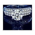 thumbnail image 3 of 2-3ct Moissanite Wedding Rings for Women Round Cut D Color VVS1 Sterling Silver Diamond Rings Moissanite Engagement Rings with Certificate, 3 of 9