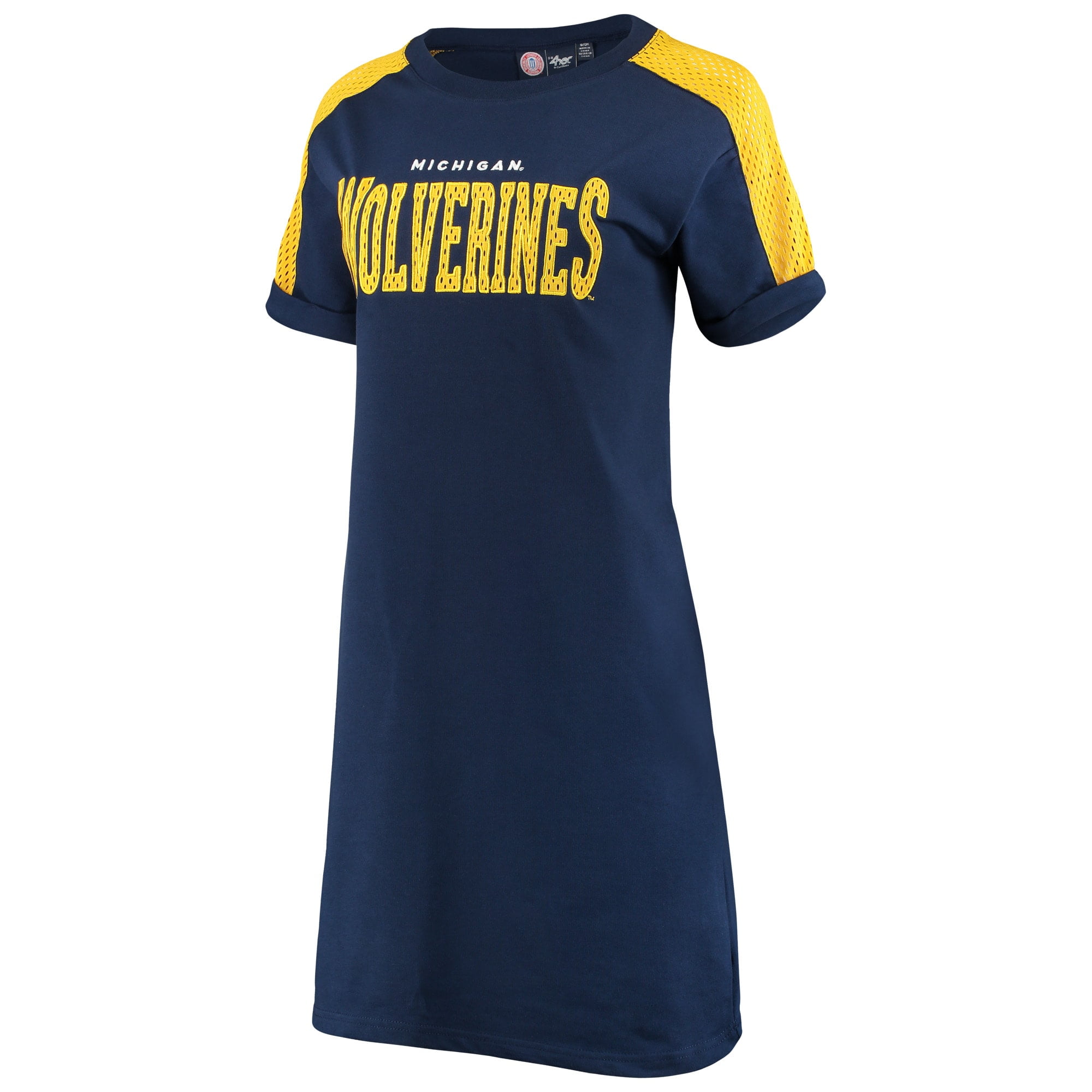 Mitchell & Ness Michigan Wolverines Cut & Sew Mesh NCAA T-Shirt