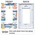thumbnail image 3 of Yayeee Rocker Switch Wall Plate 1-Gang 4.6"x2.9" Home Decorative Outlet Cover, White Hand Drawn Sailboats, 3 of 6