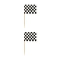 thumbnail image 4 of pitrice 100 Pieces Accessories Racing Toothpicks Flags Markers Mini Muffin Cocktail Fruit Sticks Food Dining black white plaid 2Set, 4 of 6