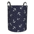 thumbnail image 2 of Balery Anchor Round Laundry Basket with Handles Waterproof Freestanding Laundry Hamper for Clothes Toys in the Dorm and Family-Medium, 2 of 8
