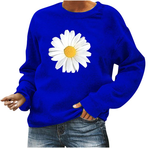 Sudadera estampada con cuello redondo a la moda para mujer, blusas de manga larga, Bluse Pompotops gfhjh14440