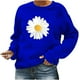 thumbnail image 1 of Sudadera estampada con cuello redondo a la moda para mujer, blusas de manga larga, Bluse Pompotops  gfhjh14440, 1 of 7