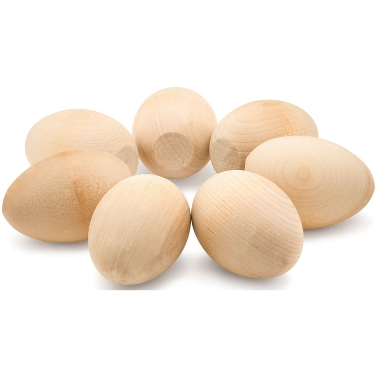 12 Smooth Standable Wooden Easter Eggs to Paint, Quality Wooden