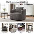 thumbnail image 6 of Euroco 360° Swivel Accent Chair with Ergonomic Armrests and Luxe Boucle Cushion, 6 of 9