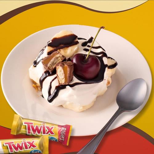Pack of 2 Twix Caramel Fun Size Chocolate Cookie Candy Bars - 18.28 oz Bag