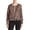 brown, variant on GUESS Womens Collarless Bomber Jacket, Brown, X-Small