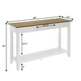 thumbnail image 4 of Pemberly Row One-Drawer Console Table with Shelf in White Wood Finish, 4 of 5
