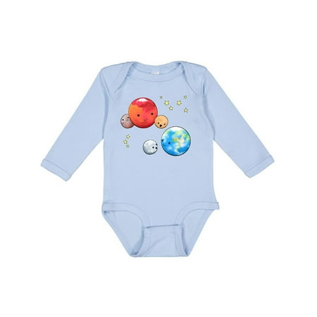 

Inktastic Planetary Playdate Cute Earth Mars and Moons Gift Baby Boy or Baby Girl Long Sleeve Bodysuit