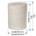 thumbnail image 6 of Kouboo Loma Round Rattan Hamper And Laundry Basket With Removable Liner, Handmade Wicker With Lid, Honey Brown, 6 of 18