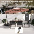 thumbnail image 5 of 11FT Cantilever Patio Umbrella with Base Included, Large Cantilever umbrella with 360°Rotation, Heavy-Duty Offset Outdoor Umbrella for Patio,Pool,Garden and Backyard (Pink), 5 of 9