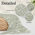 thumbnail image 3 of Green Waves Stripes Body Pillow Covers 20"x54", Vintage Minimalist Lines Texture Soft Brushed Microfiber Breathable Throw Pillow Covers, Pillowcase with Zipper for Couch Sofa Bedroom Living Room, 3 of 9
