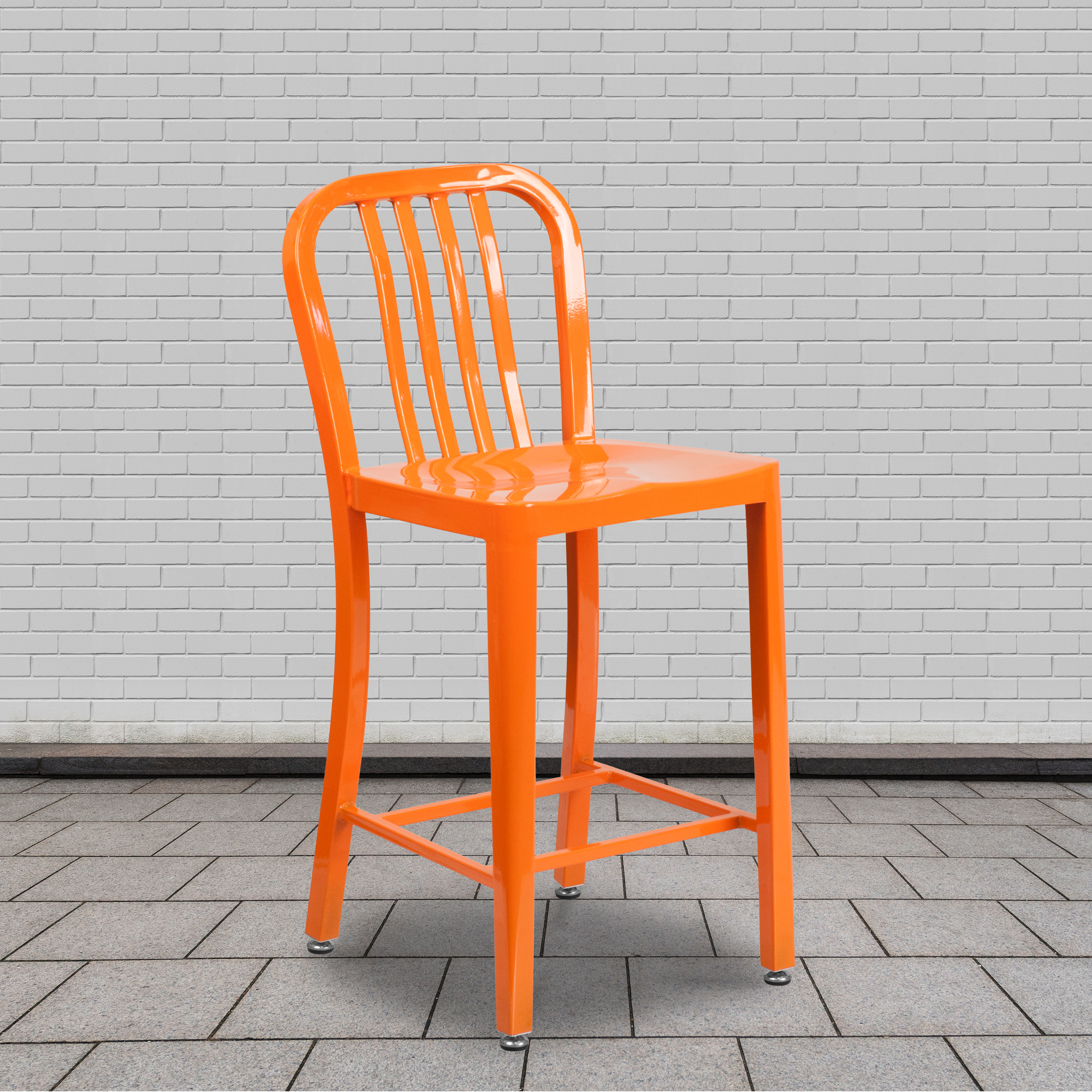 Flash Furniture 24'' High Metal IndoorOutdoor Counter Height Stool