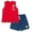 Red / navy, variant on Marvel Spider-Man Tank Top and Shorts Outfit Set Toddler to Big Kid