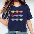 thumbnail image 6 of Short Sleeve Top Dgankt Women's Valentine's Day Short Sleeve T-Shirt Letter Printed Solid Color Tops Short Sleeve Round Neck Tops, 6 of 6