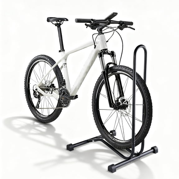 Bike Floor Stand Rack L-Shaped Display Stand- Indoor Bike Stand for Garage/Home - Bike Storage Bicycle Parking Rack Fit 16"-29" Mountain Road Bikes