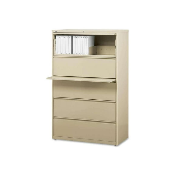 Lorell Lateral File 5-Drawer 36"x18-5/8"x67-5/8" Putty 60441
